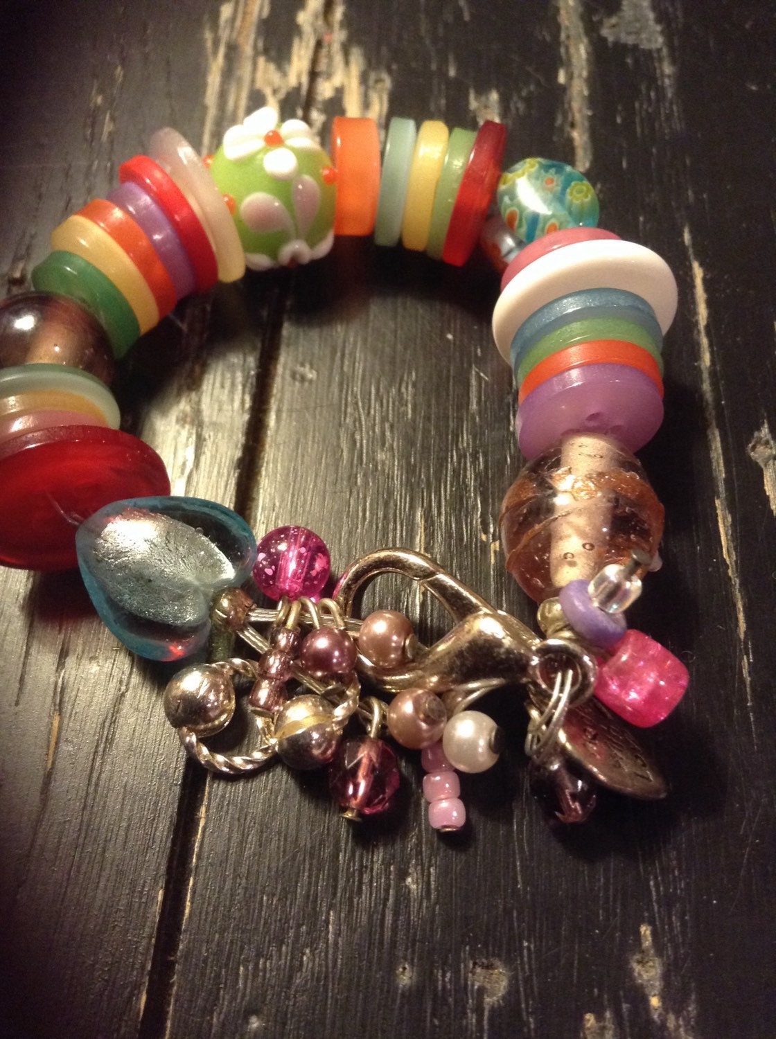 Little Girls Buttons and Beads by ragbagsandjewelry on Etsy