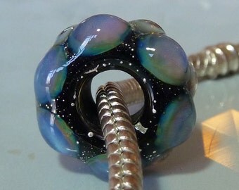 SALE - Unique Handmade Lampwork Glass European Charm Bead - SRA - Fits all charm bracelets - Silver Core Options