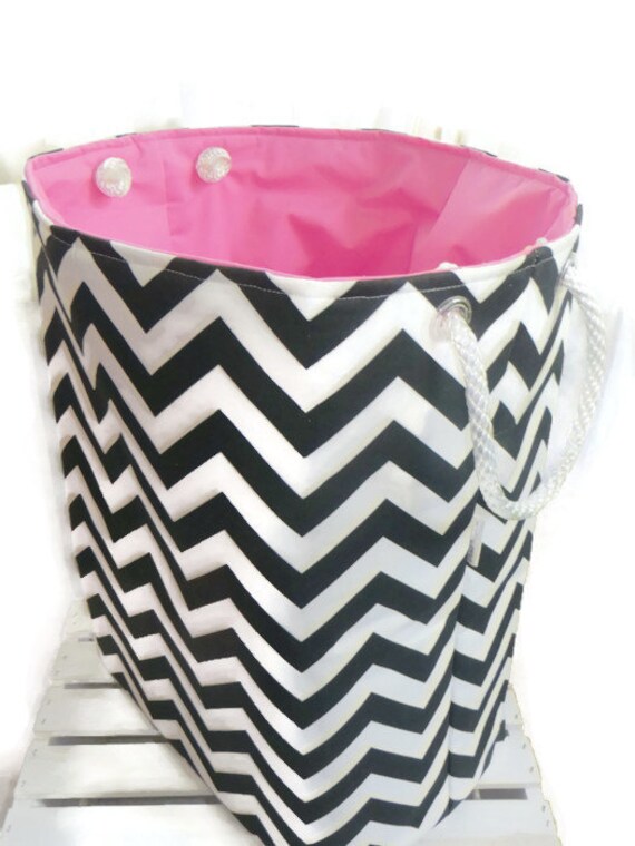 Laundry Hamper baby hamper Toy storage Chevron 12 x 10 x 20