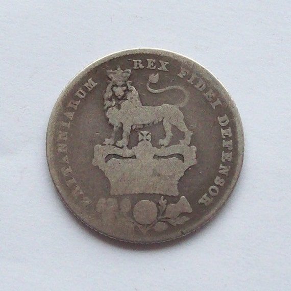 1826 British Shilling Coin Georgian Sterling by greenlandturtle