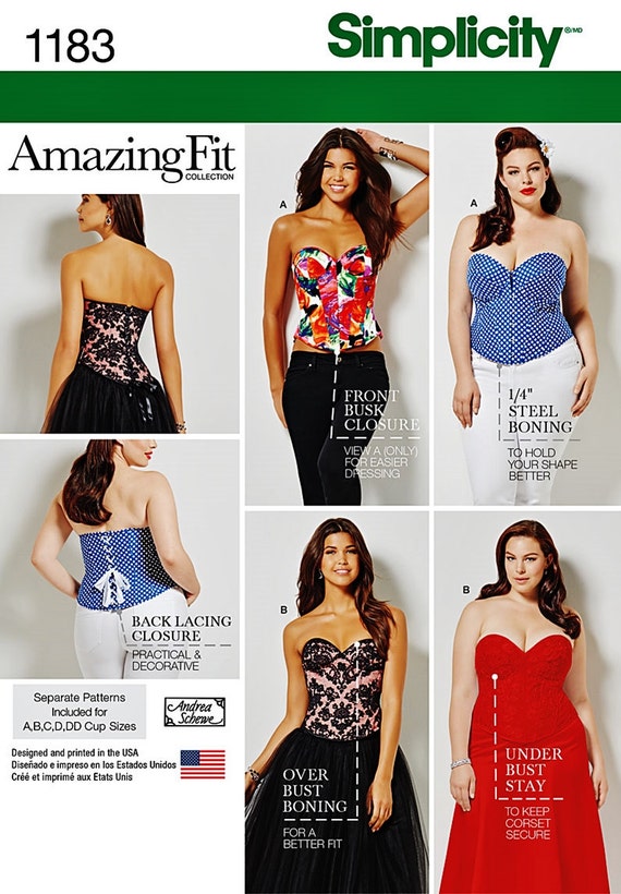 Corset Pattern Simplicity Pattern 1183 by blue510 on Etsy