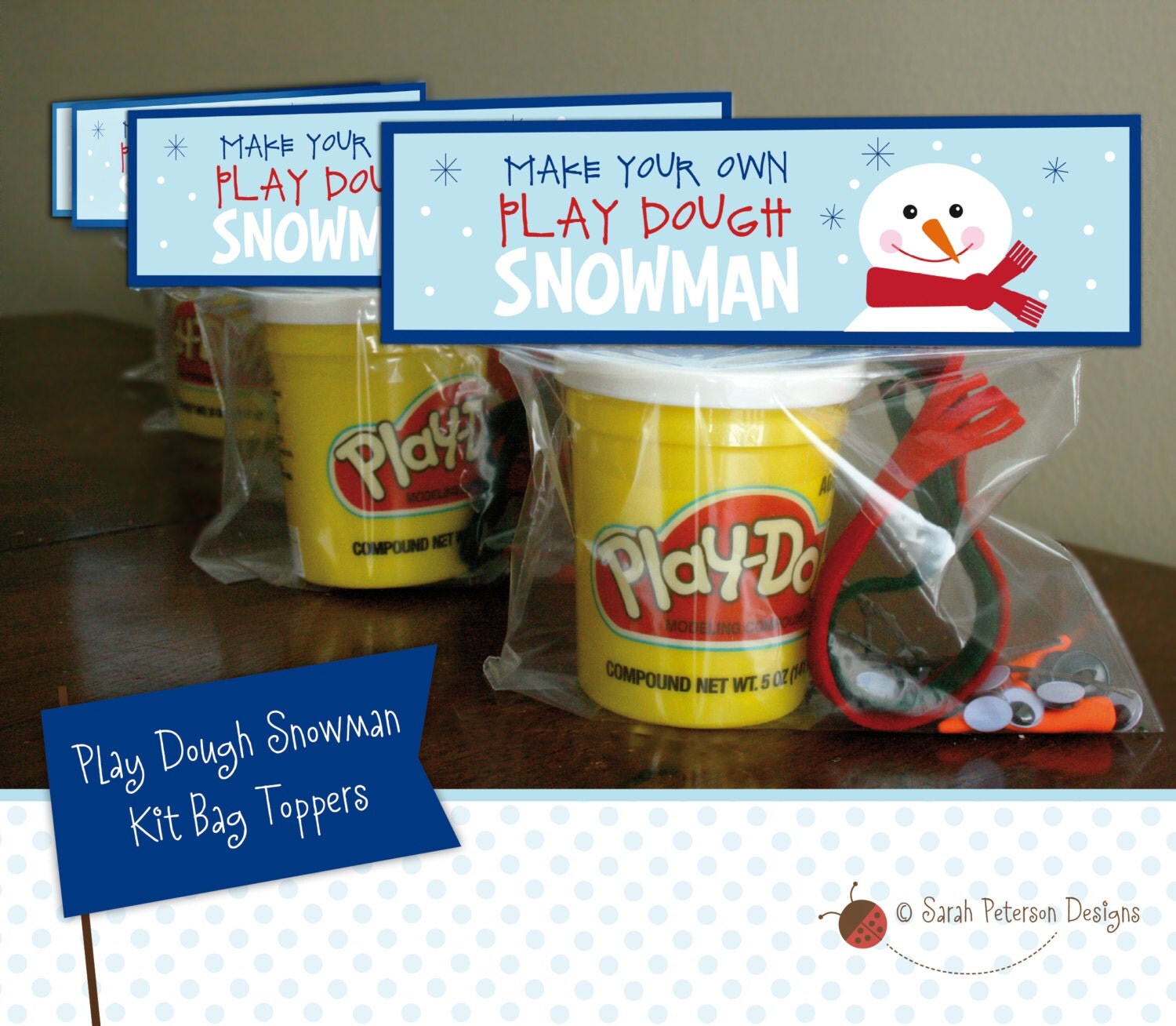 playdough snowman kit