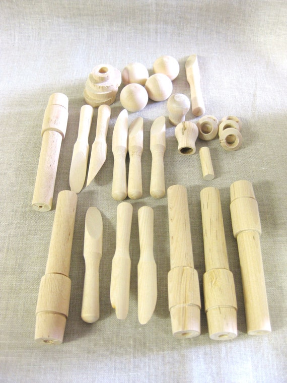 Wood Parts Spigot Plug Wooden Balls Art Supplies