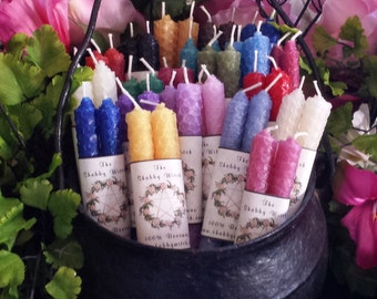 2 Beeswax candles, Beeswax Candles, Chime candles, Spell Candle