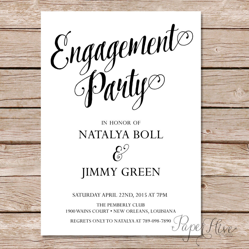 Fun Engagement Party Invitations : Themed Engagement Party ...