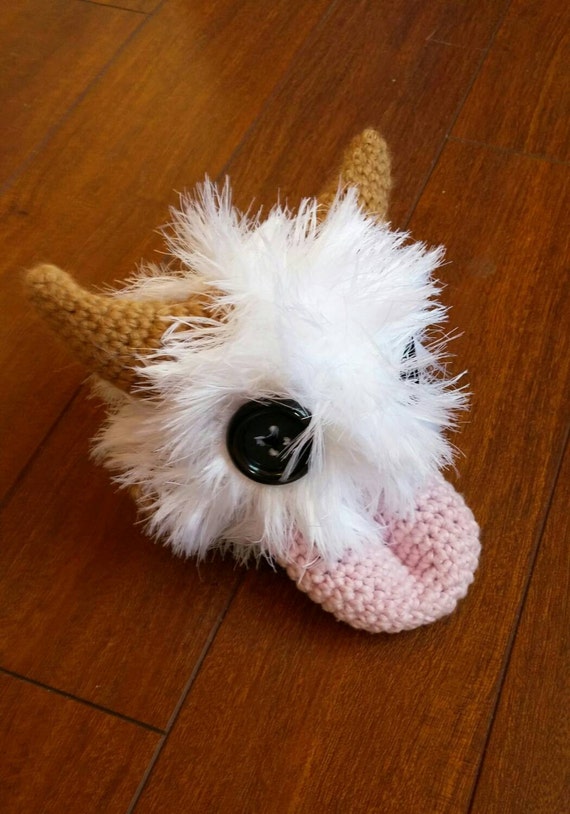 Items similar to Big eye fuzzy monster, fluffy ball monster, fuzzy