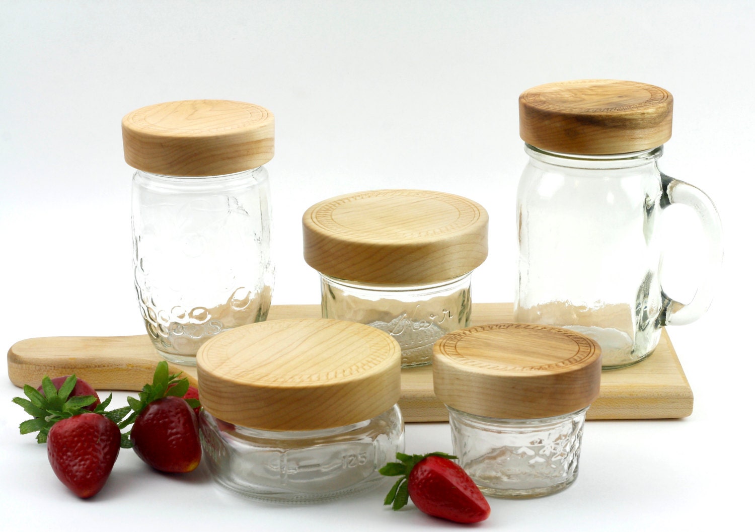 Wood Maple Mason Jar Lids Regular And Wide Mouth Wooden Lids   Il Fullxfull.743585521 T1gf 