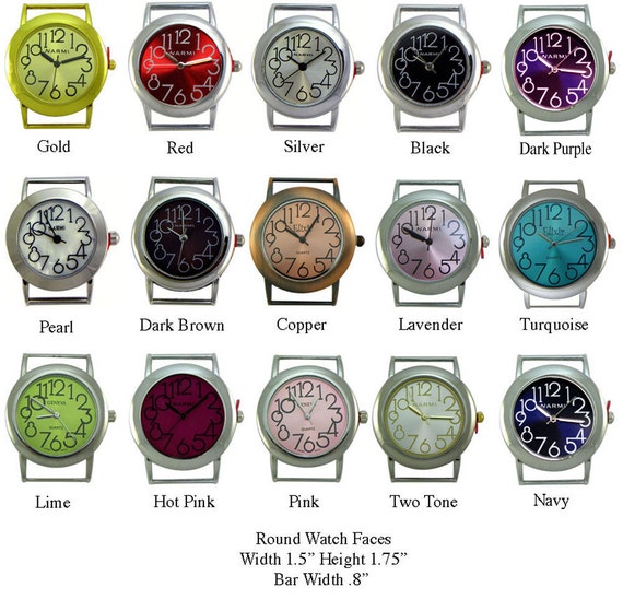 Round Watch Faces for Interchangeable Bracelet by timetotreasure