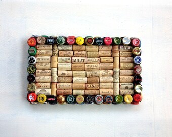 Beer Cap and Wine Cork Board - for the Beer Lover and Wine Geek in your life!