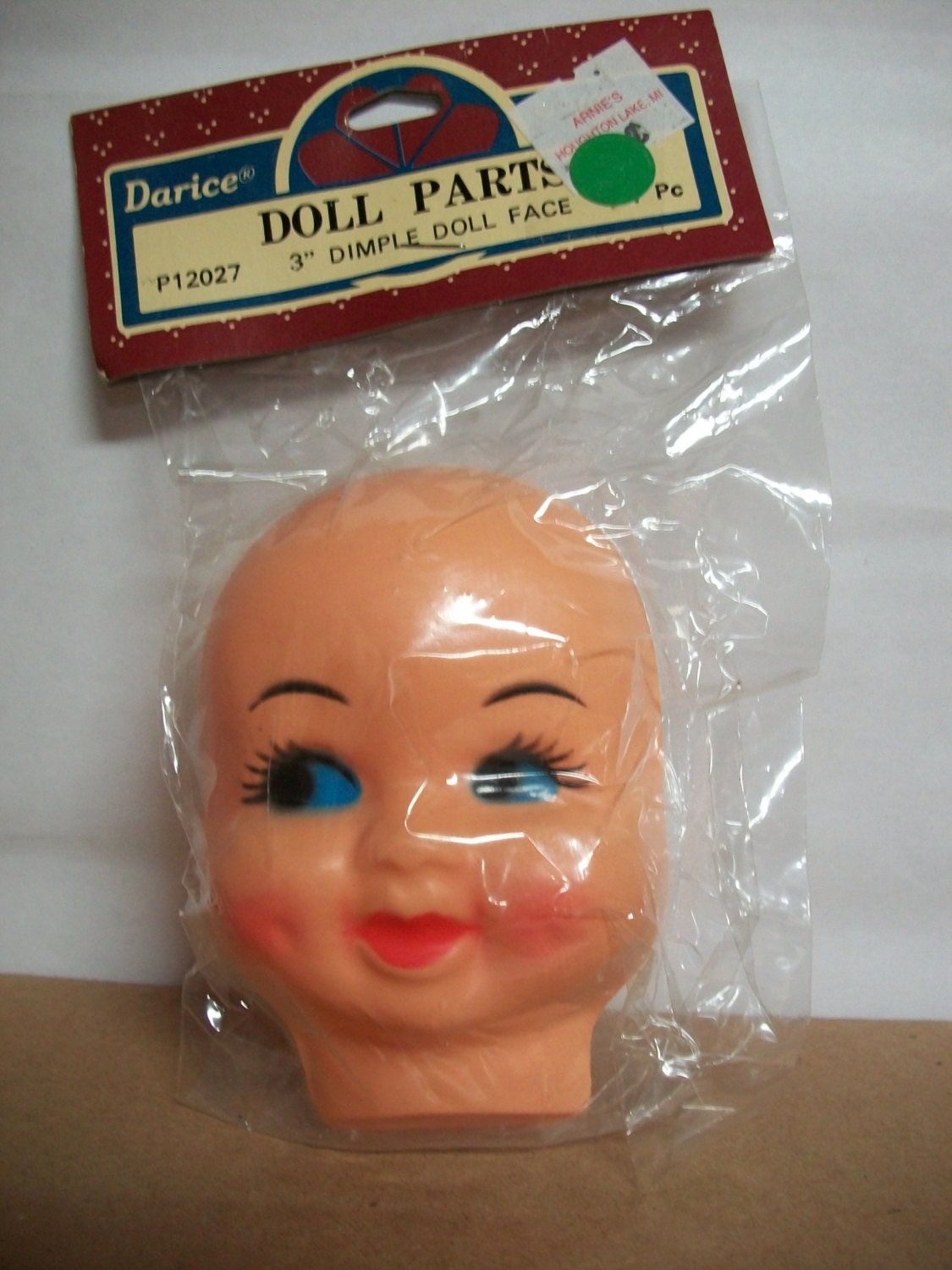 Darice Caucasian Dimple Face Plastic Doll Face
