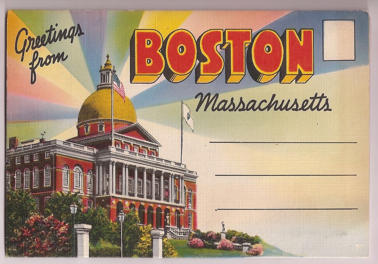 Boston Souvenir Folder History Postcard Size Cards