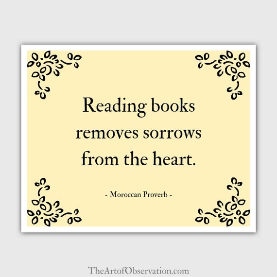 Items similar to Reading Poster, Books Quote, inspirational art print