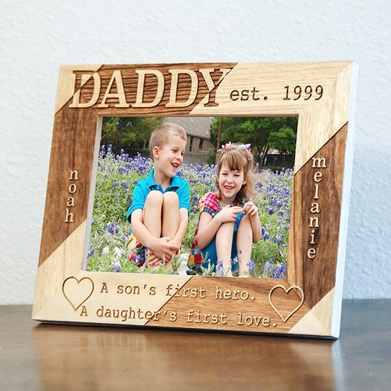 Personalized Dad Picture Frameson/daughterSons First by PWEGifts