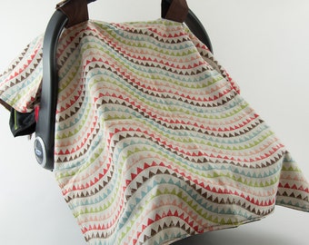 SALE Multi Bunting Carseat Canopy Infant Carseat Cover Baby Car Seat Cover Car Seat Canopy Cotton Car Seat Cover Neutral Carseat Canopy