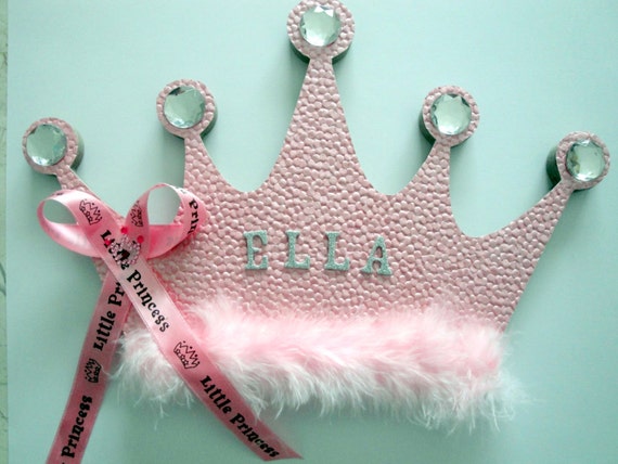 Princess Crown Personalized Name Plaque by BearySpecialScrappin