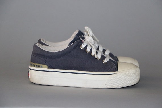 tommy hilfiger shoes 90s navy blue canvas lace up by NTRDMNSNL