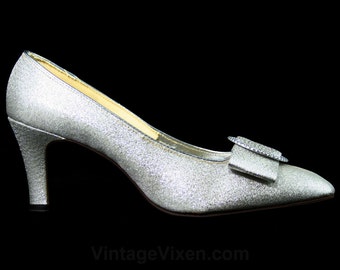 silver heels size 6.5