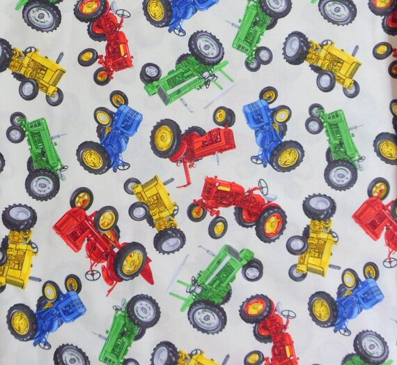 Tractor Fabric Multi Color Tractors Fabric Cotton Fabric