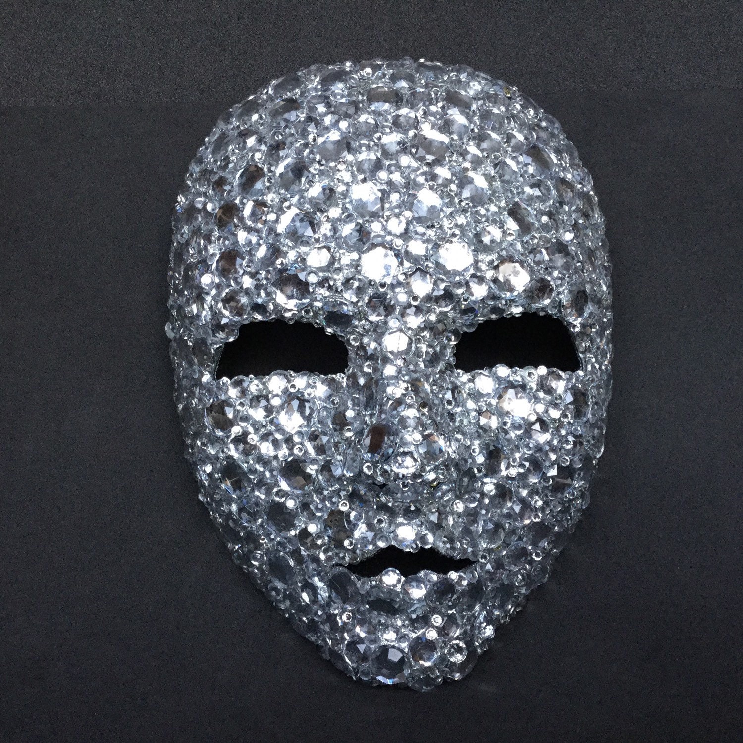 Jewelled Crystal SMALL Full Face Venetian Mask by maskupmasks