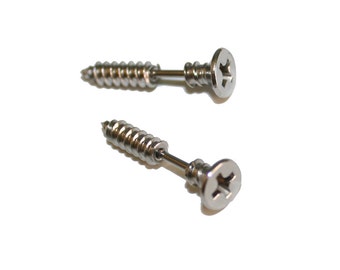 Screw Earrings - 90's Style Earrings Hardware Contractor Fake Gauges Faux Gauges Gages vintage style 90s fashion grunge vintage fashion