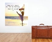Gallery Wrapped Canvas with Dancer, "What if I Fall? Oh, But My Darling, What if You Fly?" with Wood Frame on Back for Easy Hanging