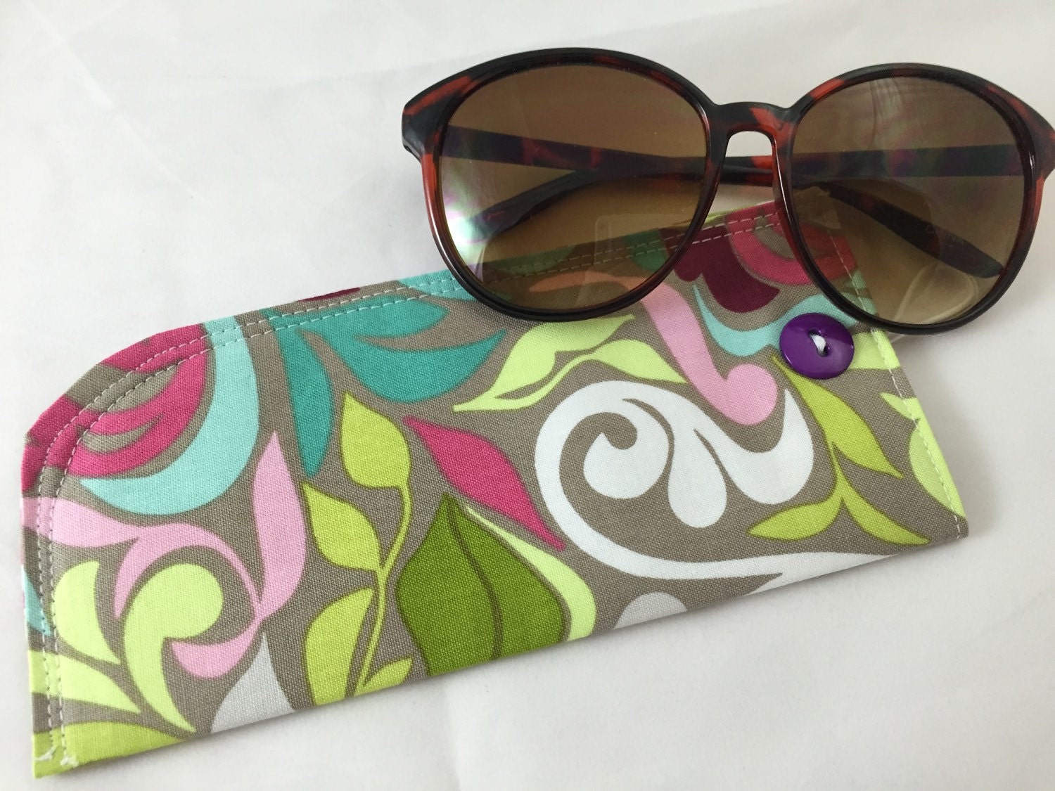 Eyeglass Case Fabric Eyeglass Holder Riley Blake Halle Rose