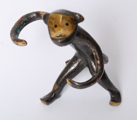Vintage brass figurine. Brass monkey. by SkyLynx on Etsy