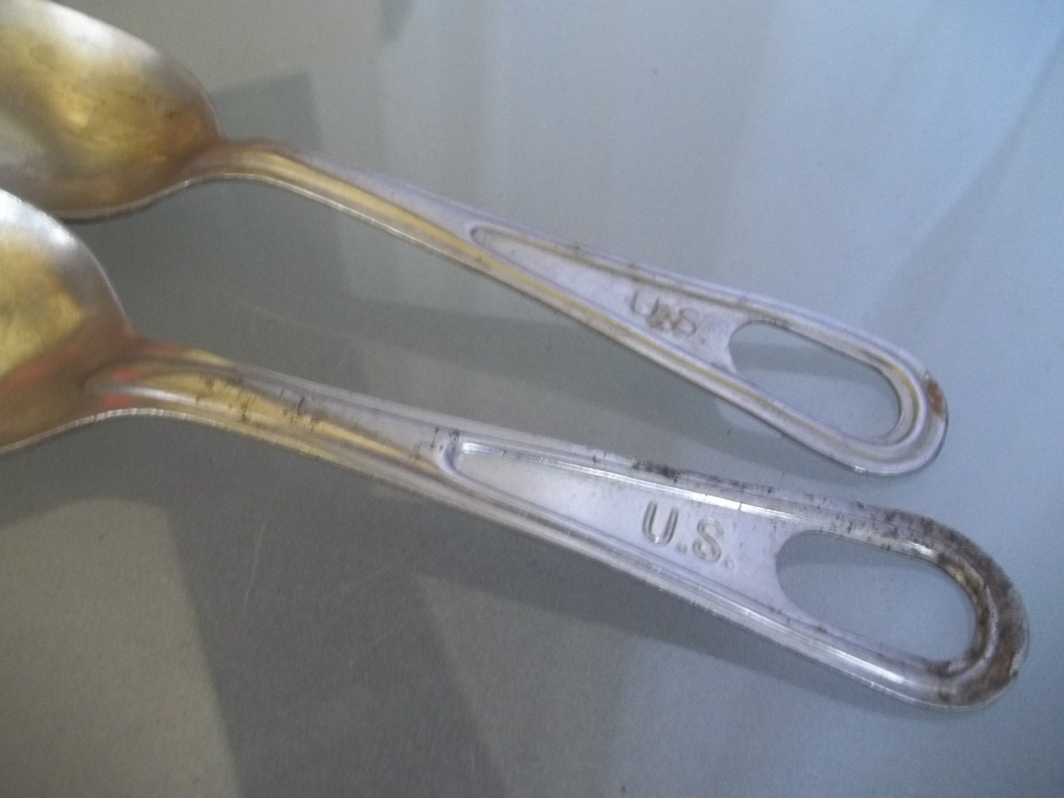 WWII U.S. Army Mess Kit Spoons Vintage Spoons Utensils