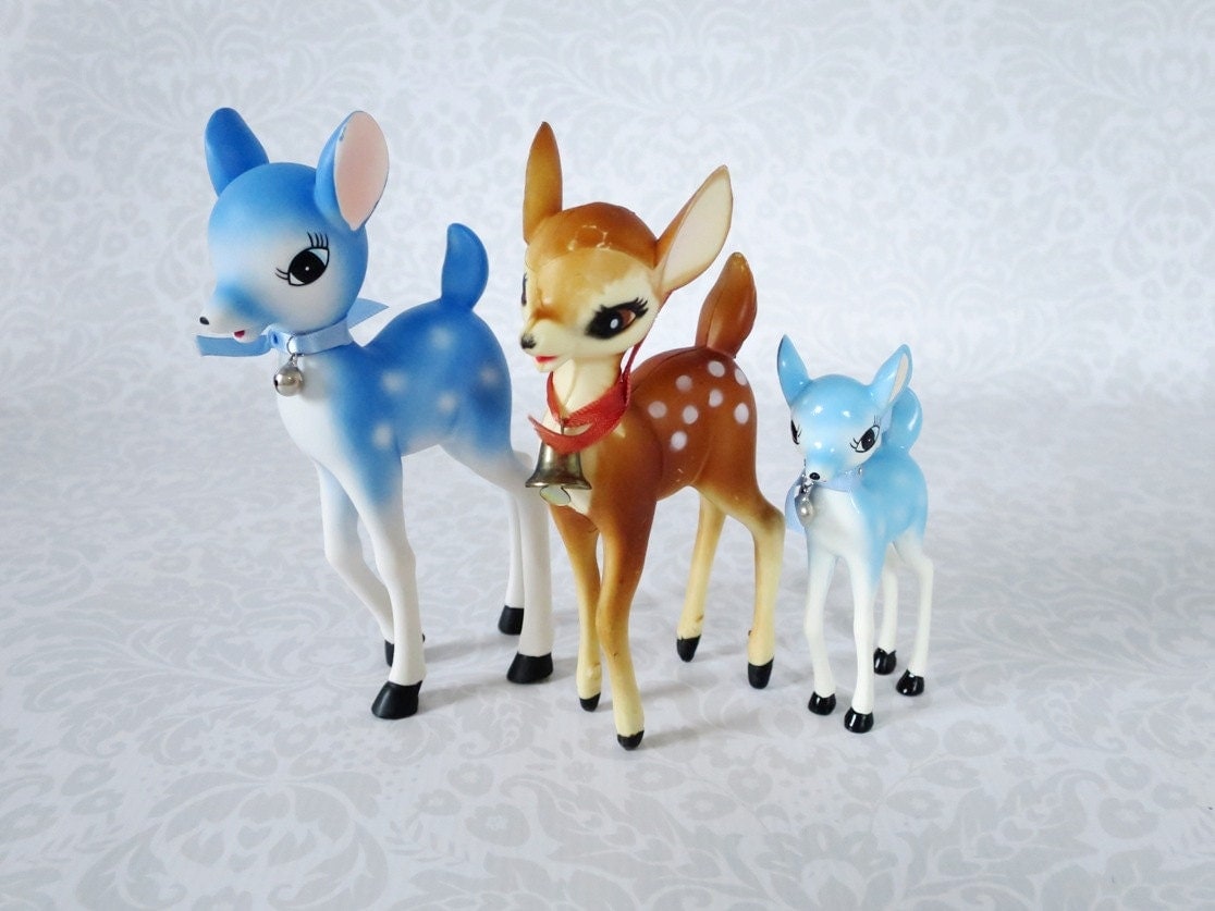 mid century deer reindeer figurines c 1950s vintage plastic mid century deer reindeer figurines c 1950s vintage plastic