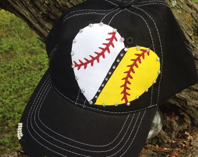 Baseball Softball Heart, Team Fan Gear, Sports Mom, House Divided Gear, Womens Baseball Cap