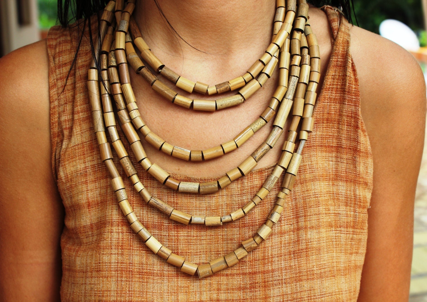 Tribal Bamboo Necklace