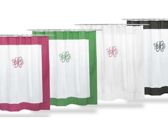 Monogrammed Shower Curtain