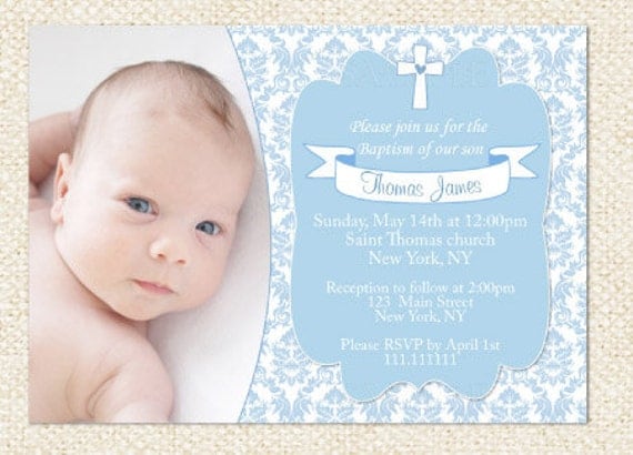 Baptism Invitations For Boys 6