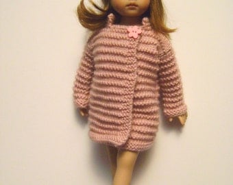 93. French and english knitting pattern PDF - coat and hat for Little Darling by Dianna Effner doll 13''