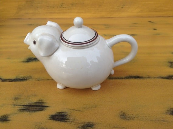 Fitz and Floyd vintage pig teapot