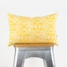Yellow, White & Beige Outdoor Pillow Case | Colorful Patio Decor, Garden Decorations | Damask 12x18 Decorative Cushion Cover | Spring Accent
