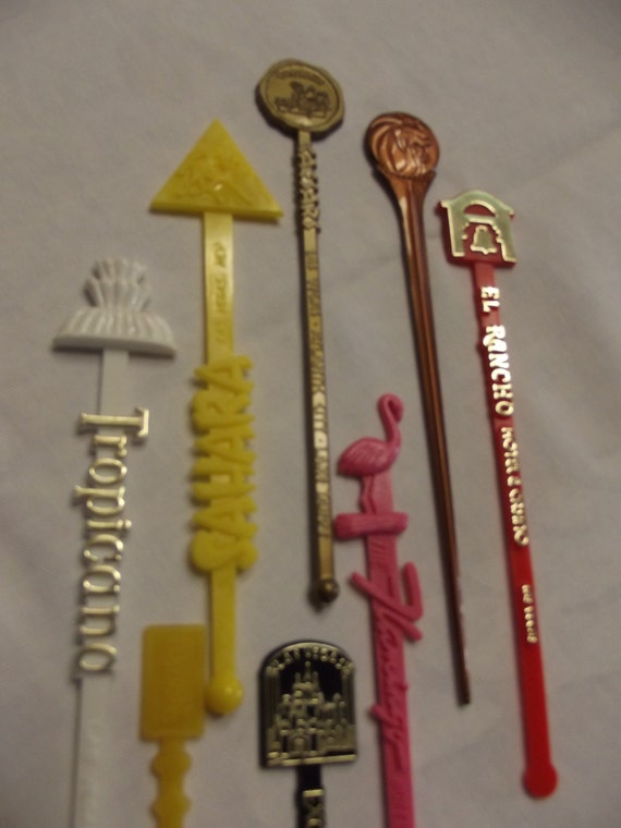 Vintage Swizzle Sticks famous Hotels Las Vegas Hotels