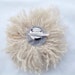 Fascinator / Brooch Natural Beige Wool With Feathers, Stone Cabuchon, Dual Purpose Pin / Clip For  Hair, Coat, Bag, Scarf,  FREE SHIP USA