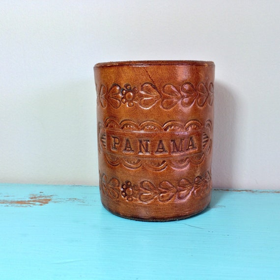 Dice Panama Etsy  Cup by vintage dice cups Vintage SendAmyBellOver Leather on