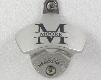Engraved Beer Bottle Opener - Groomsman Gift, Groomsmen Gift, Stainless Steel or Black Bottle Opener Personalized - NO Capcatcher - Qty of 1
