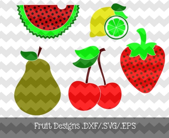 Download Fruit Designs .DXF/.SVG/.EPS File for use with your Silhouette