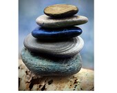 Zen stone pile, multi colored stones gray purple blue, woodland, rich color, balanced stones print, meditation, peaceful, balanced Zen stone pile, multi colored stones gray purple blue, woodland, rich color, balanced stones print, meditation, peaceful, balanced