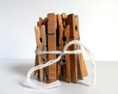 15 rustic wooden pins . shabby chic decor . farm house decor . naturally distressed clothes pins . old style laundry pins . craft supplies