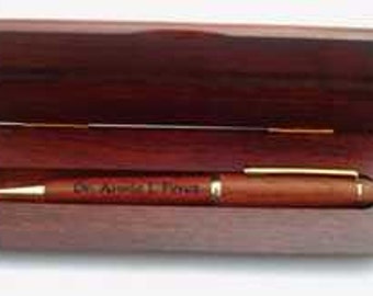 Personalized Wood Pen Set - Engraved wood pen presentation set, retirement gift, groomsman gift, personalized Father's Day gift