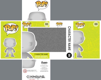 PHOTOSHOP files for custom Funko Pop! Vinyl toy packaging. Layered and labelled with a complete file for creating your own figure as well.