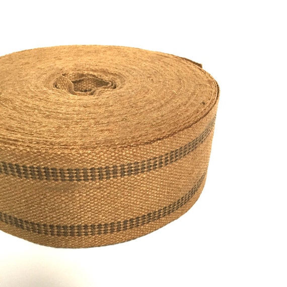 Natural Jute bing Vintage Upholstery Strapping Burlap and