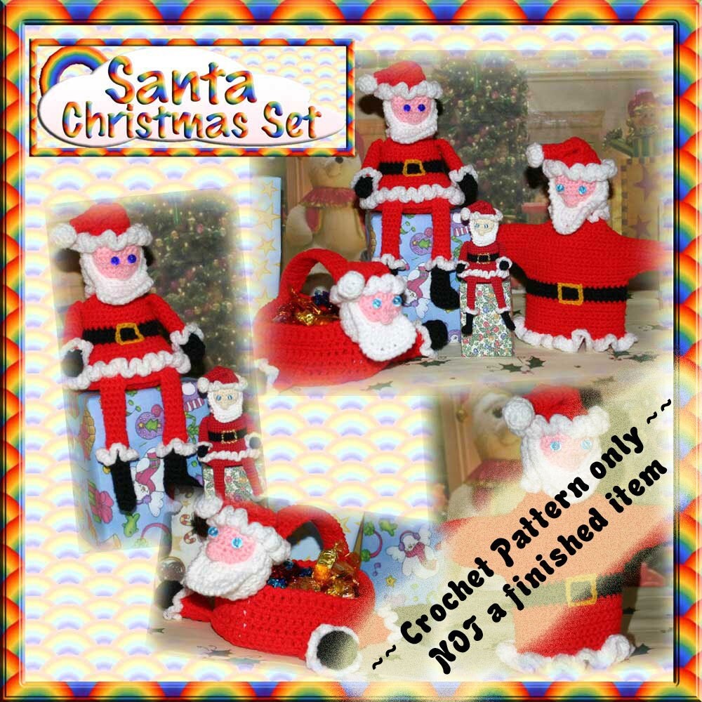 pdf crochet pattern santa christmas set from pdf crochet pattern santa christmas set from