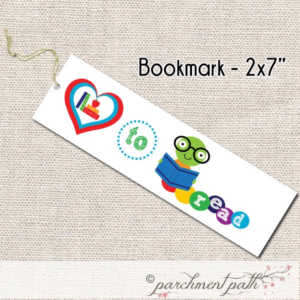 Bookworm Award Printable Set Tags Award Certificate and