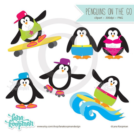 summer penguin clipart - photo #5