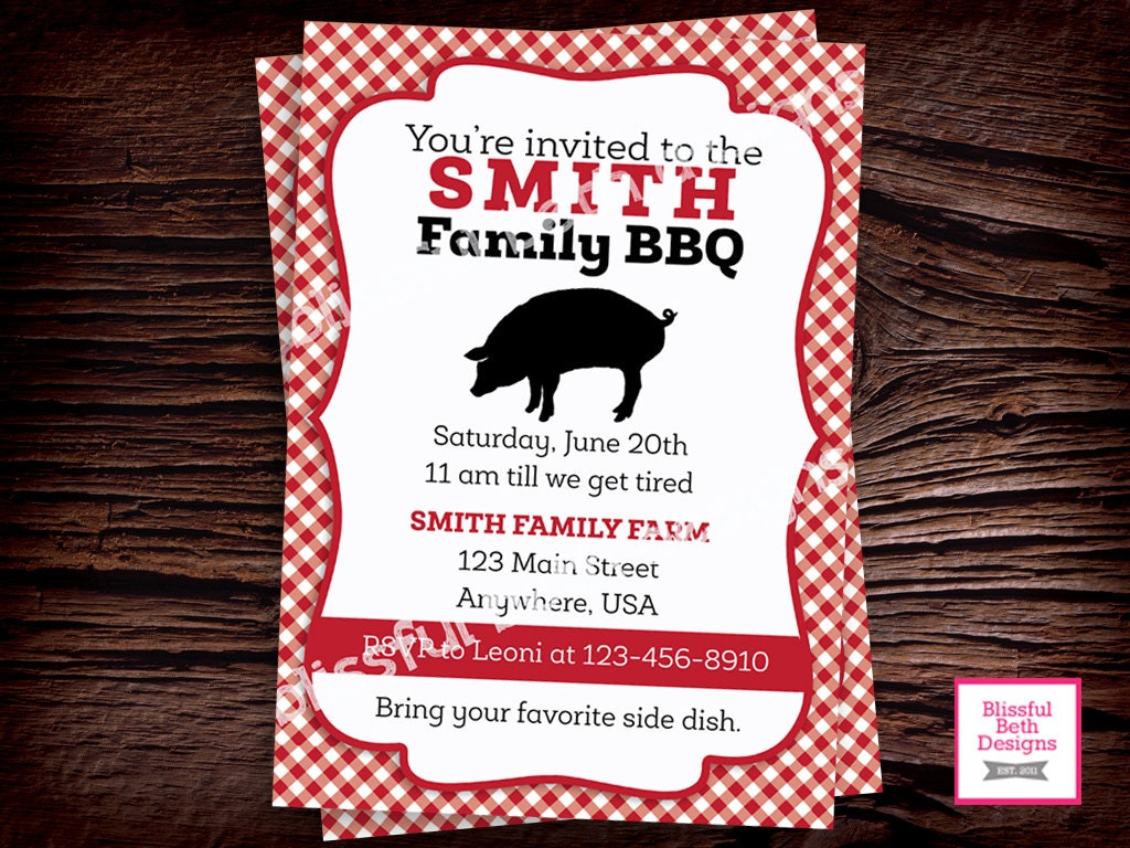 Family Bbq Invitation 4